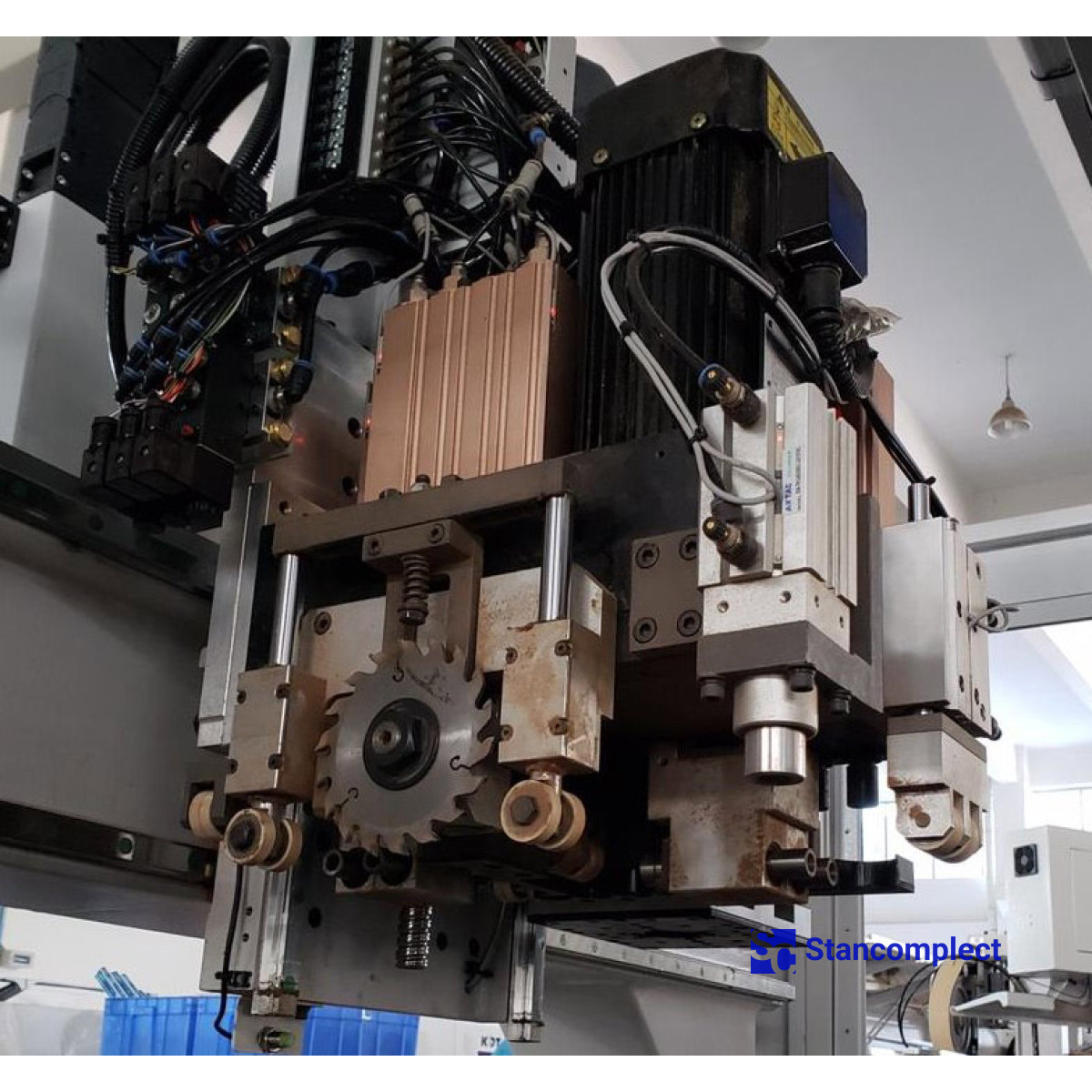 CNC Drilling Center KD-612NHS with three drilling groups (2 top + 1 bottom + milling + grooving saw)